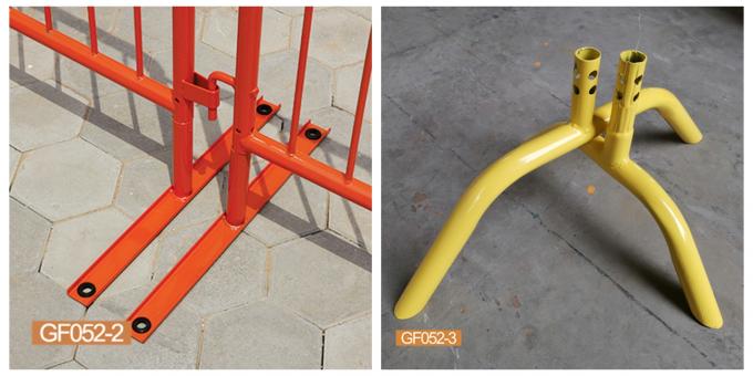 Ποικίλλει ποδιών πλήθους πορτοκαλί PVC ασφάλειας εμποδίων το περιφράζοντας ντυμένο ύψος 40 ίντσας 1