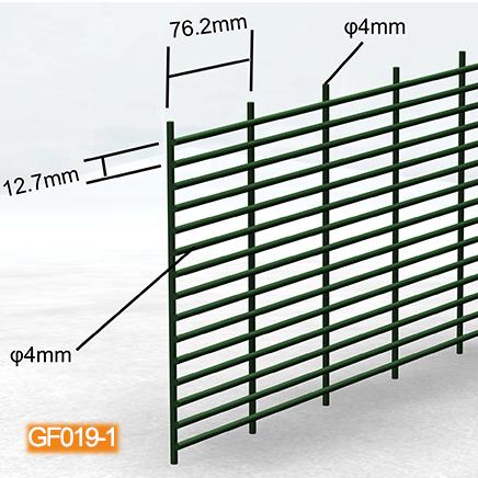 2.2m ύψος αντι αναρριχηθείτε στην ασφάλεια περιφράζοντας το 358 ντυμένο PVC πράσινο χρώμα με τη θέση τύπων Χ 1