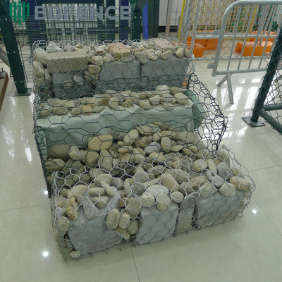 Τυφαντή πέτρα γεμάτη γαλβανισμένα κιβώτια γαβιονίου καλάθι 8x10cm εξαγωνική τρύπα