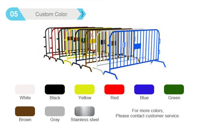 Προσαρμοσμένο 1.1 * 2.2m προσωρινό φράχτη εύκολα συναρμολογημένο φορητό μεταλλικό ατσάλινο φράχτη / οδική κυκλοφορία 3
