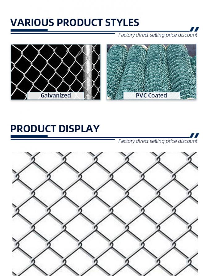 Γαλβανισμένο εν θερμώ αλυσίδα φράχτη από χαλύβδινο σύρμα χαμηλού άνθρακα για αγροτικό χωράφι 5