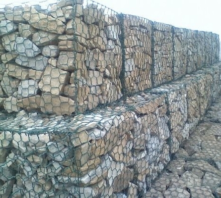 Ζυγγαρισμένο επίστρωμα Gabion Mesh Φράχτης 200mm Ζυθοποιημένο Για Συστήματα Υποστήριξης Τείχων