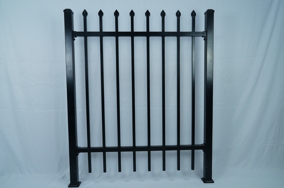 κήπο κτίρια τετραγωνικό σωλήνα μαύρο 25 * 25 * 1,2mm δόρυ κορυφή φράχτη φράχτη αλουμινίου
