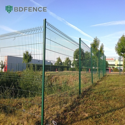 Υψηλής ασφάλειας πρίσμα 3d φράχτης πάνελ pvc επικαλυμμένο με μέταλλο τοίχος φράχτης πάνελ πλαισίου χάλυβα τσιμεντένια 3d δίχτυα οροφή επάνω φράχτη