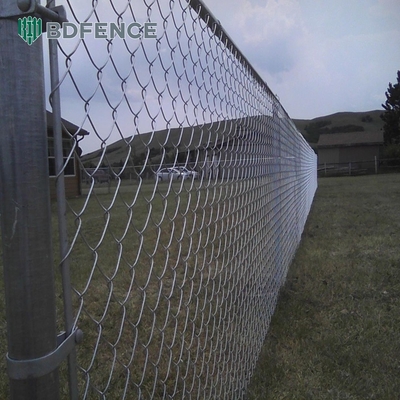 8 Ft Chain Link φράχτης PVC επικαλυμμένο μαύρο βινύλιο κυκλώνα σιδηρούνιου σύρματος πλέγμα μεταλλικό φράχτη για εξωτερικό κήπο φράχτη πάνελ