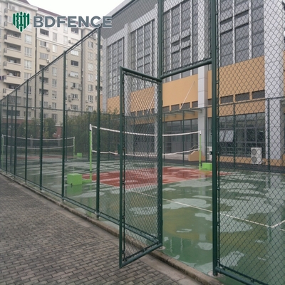 8 Ft Chain Link φράχτης PVC επικαλυμμένο μαύρο βινύλιο κυκλώνα σιδηρούνιου σύρματος πλέγμα μεταλλικό φράχτη για εξωτερικό κήπο φράχτη πάνελ