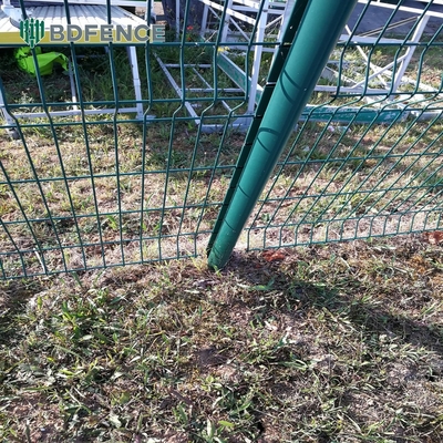 Υψηλής ασφάλειας πρίσμα 3d φράχτης πάνελ pvc επικαλυμμένο με μέταλλο τοίχος φράχτης πάνελ πλαισίου χάλυβα τσιμεντένια 3d δίχτυα οροφή επάνω φράχτη
