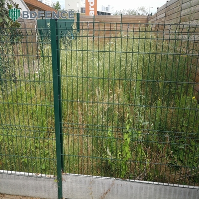 Υψηλής ασφάλειας πρίσμα 3d φράχτης πάνελ pvc επικαλυμμένο με μέταλλο τοίχος φράχτης πάνελ πλαισίου χάλυβα τσιμεντένια 3d δίχτυα οροφή επάνω φράχτη