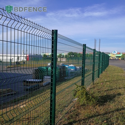 Υψηλής ασφάλειας πρίσμα 3d φράχτης πάνελ pvc επικαλυμμένο με μέταλλο τοίχος φράχτης πάνελ πλαισίου χάλυβα τσιμεντένια 3d δίχτυα οροφή επάνω φράχτη