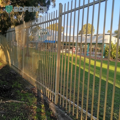 6Ftx8Ft Κήπος Μαύρο μεταλλικό φράχτες Αντιτριβή Ζυγισμένο φράχτη από χάλυβα