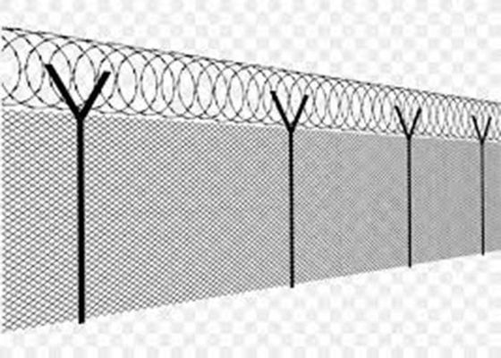 8 Ft Ζυγισμένο PVC Επιστρωμένο Cyclone Wire Mesh Chain Link Fence Roll Για τις Φιλιππίνες