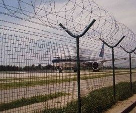 Ντυμένος σκόνη αερολιμένας που περιφράζει τη μετα ασφάλεια τύπων 50*200mm Υ