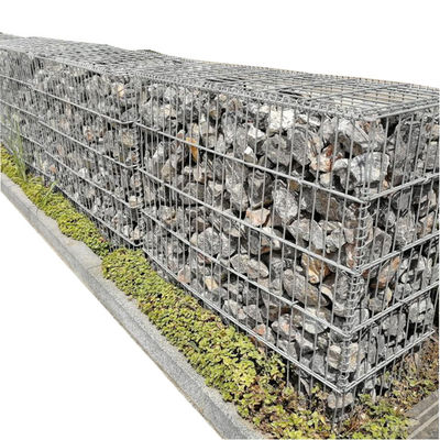 1mx1mx0.3m γαλβανισμένο κιβώτιο Gabion χαλύβδινων συρμάτων ενωμένο στενά